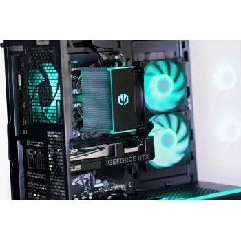 ACTINA PC AMD Ryzen 7 8700F 32 GB DDR5-SDRAM 1 TB SSD AMD Radeon RX 9070 Windows 11 Home Midi Tower musta