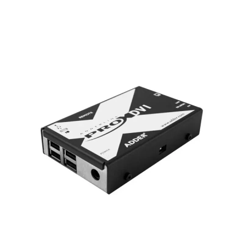 Adder AdderLink X Series X-DVI PRO KVM-jatko - DVI-D, USB 2.0, ääni, jopa 50 m Cat5e/6/7 kautta (X-DVIPRO-IEC)