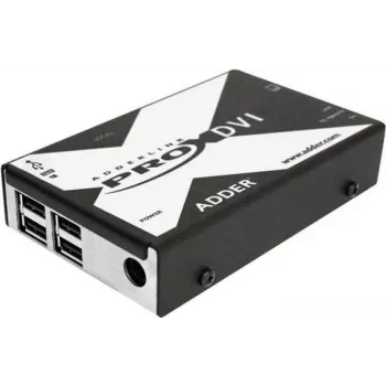 Adder AdderLink X Series X-DVI PRO KVM-jatko - DVI-D, USB 2.0, ääni, jopa 50 m Cat5e/6/7 kautta (X-DVIPRO-IEC)