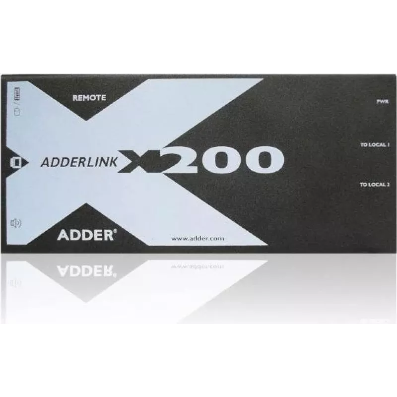 Adder X200-USB/P-IEC AdderLink X200 VGA USB KVM-jatkajasarja CAT5/5e/6/7 kautta enintään 100m