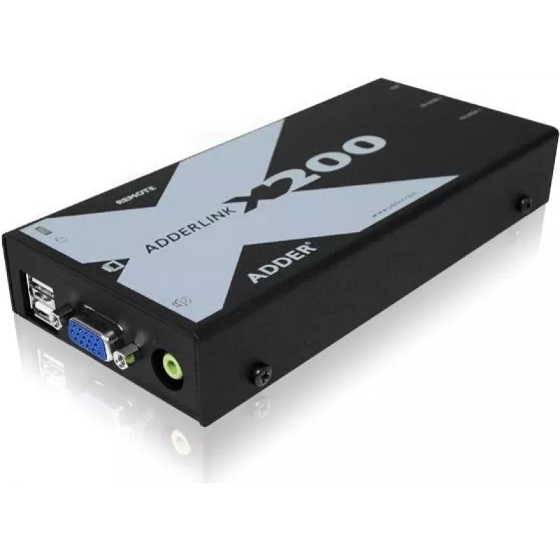 Adder X200-USB/P-IEC AdderLink X200 VGA USB KVM-jatkajasarja CAT5/5e/6/7 kautta enintään 100m