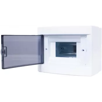 ADELID RM-NT-06T pinta-asennettava jakokeskus, 6 moduulia, 1 rivi, IP40, valkoinen/harmaa