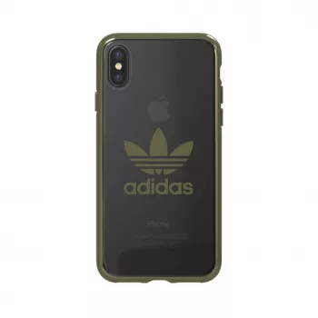 Adidas Apple iPhone X/Xs OR Clear Case vihreä