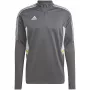 adidas Condivo 22 miesten harjoittelu-collegepaita 1/2 zip Grey Five/valkoinen HD2312