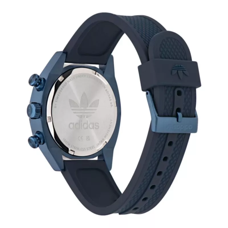 Adidas miesten AOFH23004 Code One Chrono kvartsikronografi-kello 43 mm musta silikoni