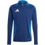 adidas Tiro 24 Competition Training Top Team Navy Blue 2 / White miesten Slim Fit pitkähihainen AEROREADY kierrätetty polyester jalkapallopaita S