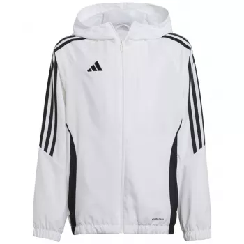adidas Tiro 24 lasten treenitakki valkoinen 128 cm