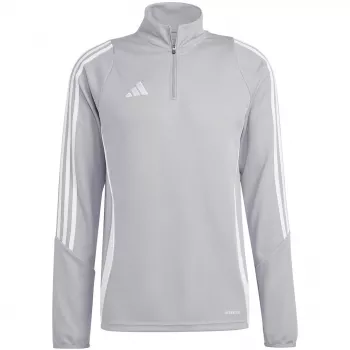 adidas Tiro 24 treenitakki Team Grey Two/valkoinen miesten pitkähihainen L