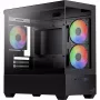 AEROCOOL P300D G-BK-v1 Mini Tower ATX kotelo, musta, Tempered Glass