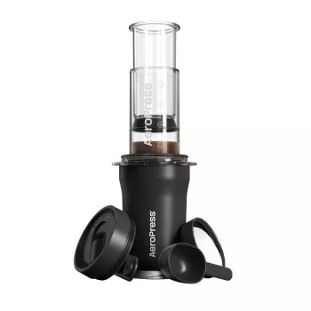 AeroPress Go Plus matkakahvipressi termomukilla - musta