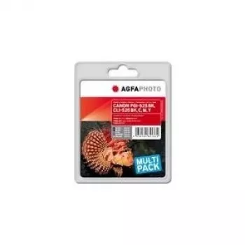 AgfaPhoto APCCLI526SETD 5 kpl:n pakkaus yhteensopivia mustesuojapatruunoita Canon PIXMA iP4950, iX6550, MG5350, MG6150, MG6250, MG8150, MG8250, MX715, MX885, MX895 (musta, valokuvamusta, syaani, magenta, keltainen)