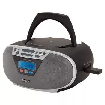 Aiwa BBTU-400SL kannettava stereojärjestelmä CD/FM RDS/USB/Bluetooth hopea MP3-toisto