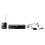 AKG WMS45 Sports Set langaton mikrofonijärjestelmä C544 L -pääsarjalla, UHF BD U2 -kaista (614-630 MHz), bodypack-lähetin, kiinteä vastaanotin, 30m kantama