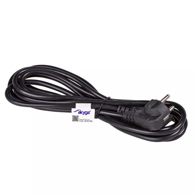 Akyga AK-PC-06A virtajohto CEE 7/7 - IEC C13, 3 m, musta