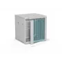 ALANTEC 19 tuuman seinäkotelo 12U 600x600mm, kaksiosainen, yksinkertainen lasiovi, täysin irrotettavat sivuseinät lukolla, 4 asennuskiskoa, harmaa, Flat Pack