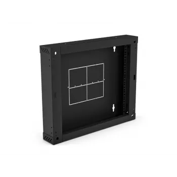 ALANTEC takalevy 100 mm taitettava/kallistettava kaksiosaisille kaapeille SW-6U-600-450-01-C, musta