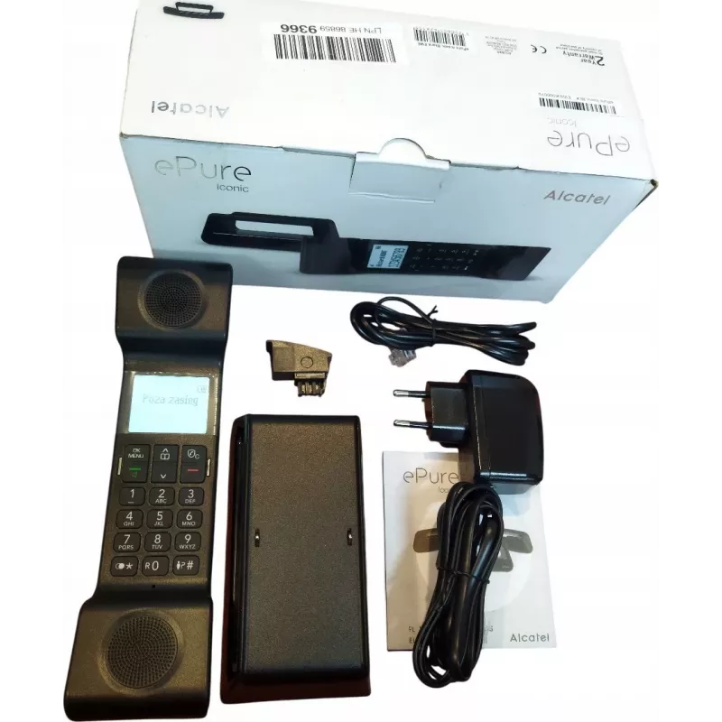 Alcatel ePure Iconic DECT langaton puhelin (musta)