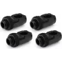 Alphacool Apex Grip 90° kääntöadapteri G1/4 ulkokierre sisäkierteeseen, musta, 4 kpl:n pakkaus 14932