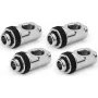 Alphacool Apex Grip 90° kääntöadapteri G1/4 ulkokierre sisäkierteeseen, kromi, 4 kpl:n pakkaus (14933)