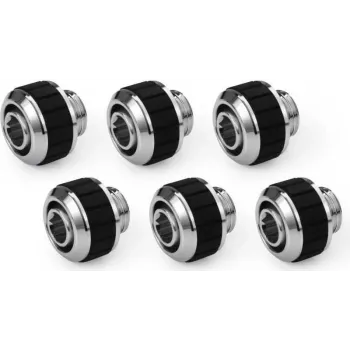 Alphacool Apex Grip puristusliitin 13/10mm G1/4 kromi - 6 kpl:n pakkaus 14921