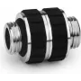 Alphacool Apex Grip kaksoisnipsa-adapteri G1/4 ulkokierre - ulkokierre kierrettävä kromi 14918