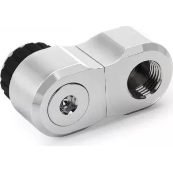 Alphacool Apex Grip Offset -sovitin 27 mm Dual 90° uros-naaras G1/4 kääntyvä kromi (14894)
