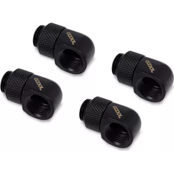 Alphacool HF G1/4 - 13mm (1/2 tuuman) letkuliitin, messinki, syvänmusta, 4 kpl:n pakkaus (17615)