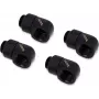 Alphacool HF G1/4 - 13mm (1/2 tuuman) letkuliitin, messinki, syvänmusta, 4 kpl:n pakkaus (17615)