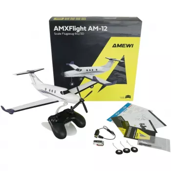 Amewi AMXFlight AM-12 450 mm 6G/3D 6-kanavainen RTF RC-lentokone (24149)