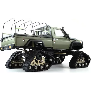 Amewi AMXRock RCX10PTS Scale Crawler Pick-Up mattgrün 1:10 RTR harjamoottori RC-malliauto sähkö-crawler 2,4 GHz (22463)