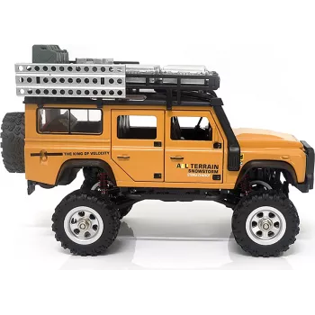 AMEWI D90X28 Metall Scale Crawler 4WD RC-auto 1:28 keltainen