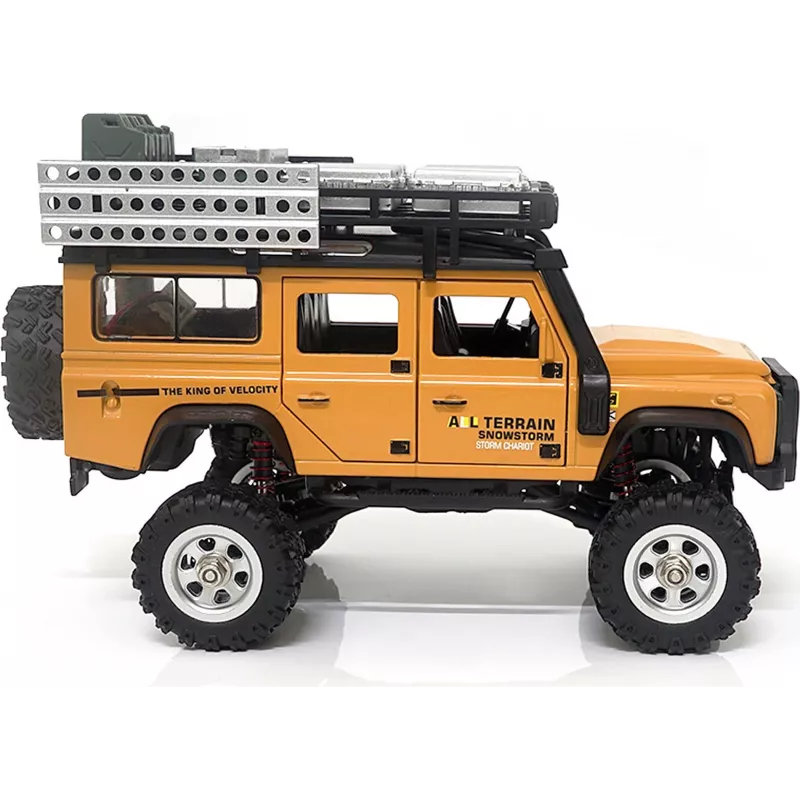AMEWI D90X28 Metall Scale Crawler 4WD RC-auto 1:28 keltainen