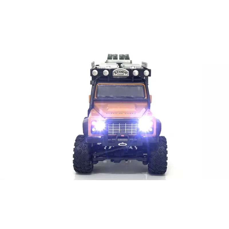 AMEWI D90X28 Metall Scale Crawler 4WD RC-auto 1:28 keltainen