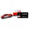 AMEWI RC Pickup Die Cast hevosperävaunulla 1:64 RTR punainen (22681)