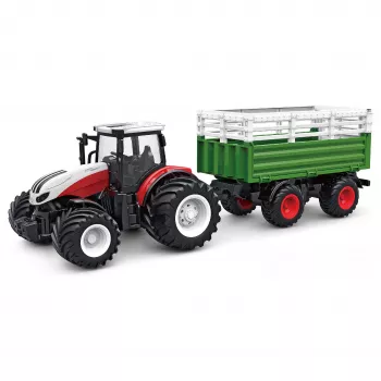 AMEWI RC-traktori karjanperävaunulla 1:24 mittakaava 4WD 2,4GHz kauko-ohjattu rekka (22601)