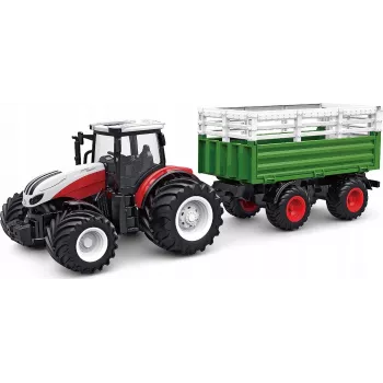 AMEWI RC-traktori karjanperävaunulla 1:24 mittakaava 4WD 2,4GHz kauko-ohjattu rekka (22601)