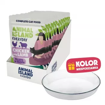 ANIMAL ISLAND kana ja lammas 12x85g + lautanen