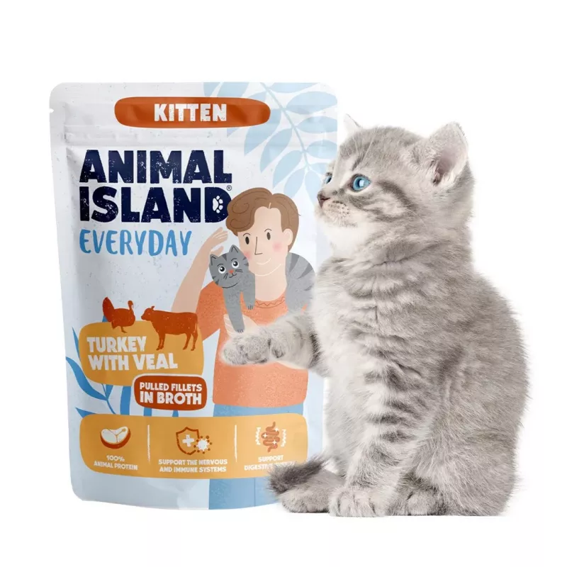 ANIMAL ISLAND kissanpennulle kalkkuna ja vasikka 85g