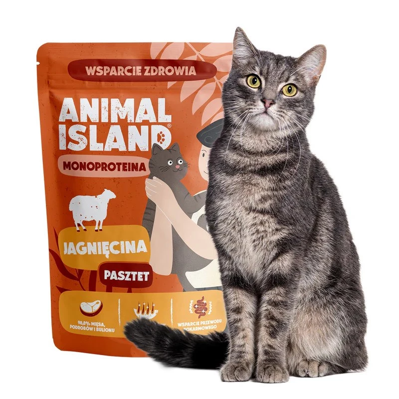 ANIMAL ISLAND Mono lammas märkäruoka kissoille 100g