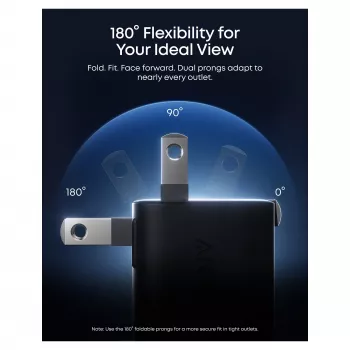 Anker Nano Charger 45W GaN USB-C -laturi ActiveShield 5.0:lla, kosketusanturilla, SmartDisplay-näytöllä, iPhone-tunnistuksella, oranssi