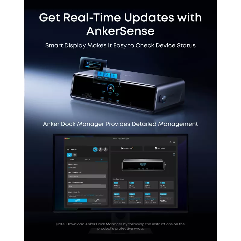 Anker Prime telakointiasema (14-in-1, Triple Display, DisplayLink) | A83B33A1