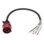 Anker SOLIX virtajohto, IEC 60309 3P+N+E avopäähän, 32 A, 60 cm, punainen