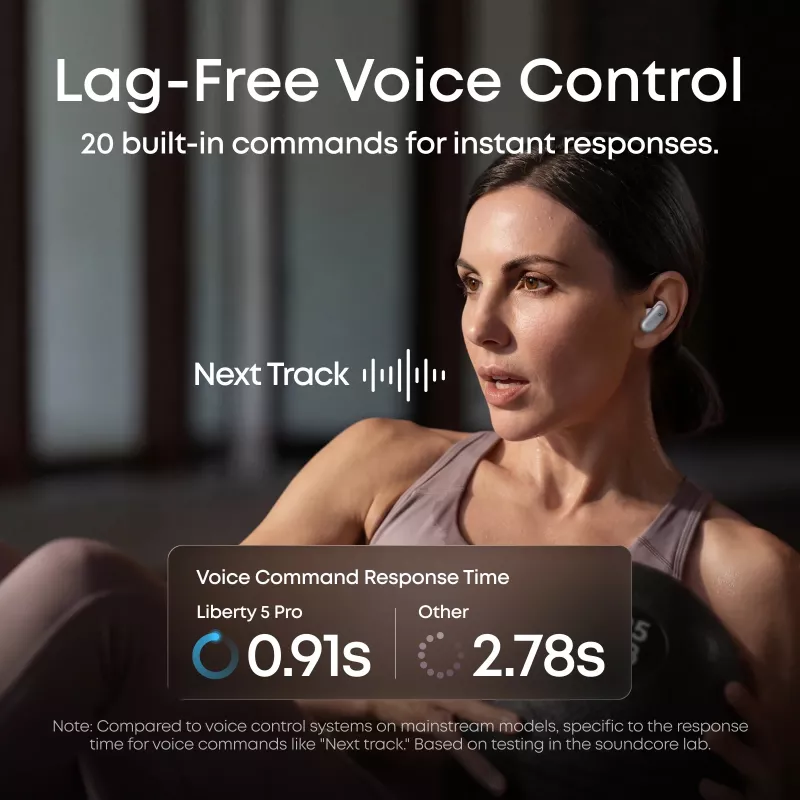 Anker Soundcore Liberty 5 Pro True Wireless nappikuulokkeet adaptiivisella ANC:llä, LDAC, helmenvalkoinen