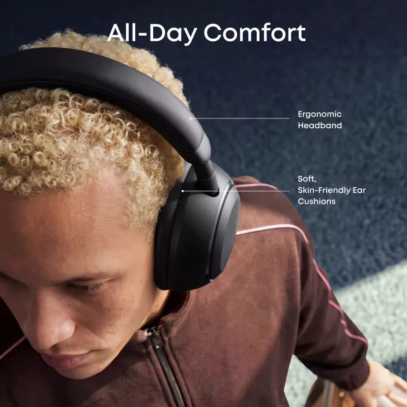 Anker Soundcore Space 2 Over-Ear melua vaimentavat kuulokkeet, musta