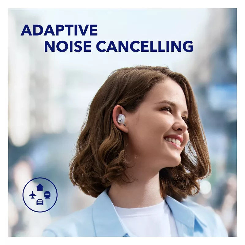 Anker Soundcore Space A40 täyslangattomat melunvaimennus-nappikuulokkeet, Bluetooth 5.2, LDAC, IPX4, valkoinen