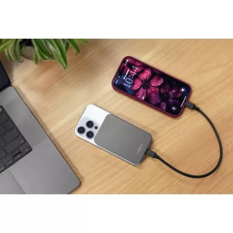 ANSMANN 1700-0198 -varavirtalähde 5000 mAh LiPo Power Delivery Qi -langaton lataus antrasiitti
