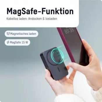 ANSMANN 1700-0199 10 000 mAh langaton varavirtalähde antrasiitti