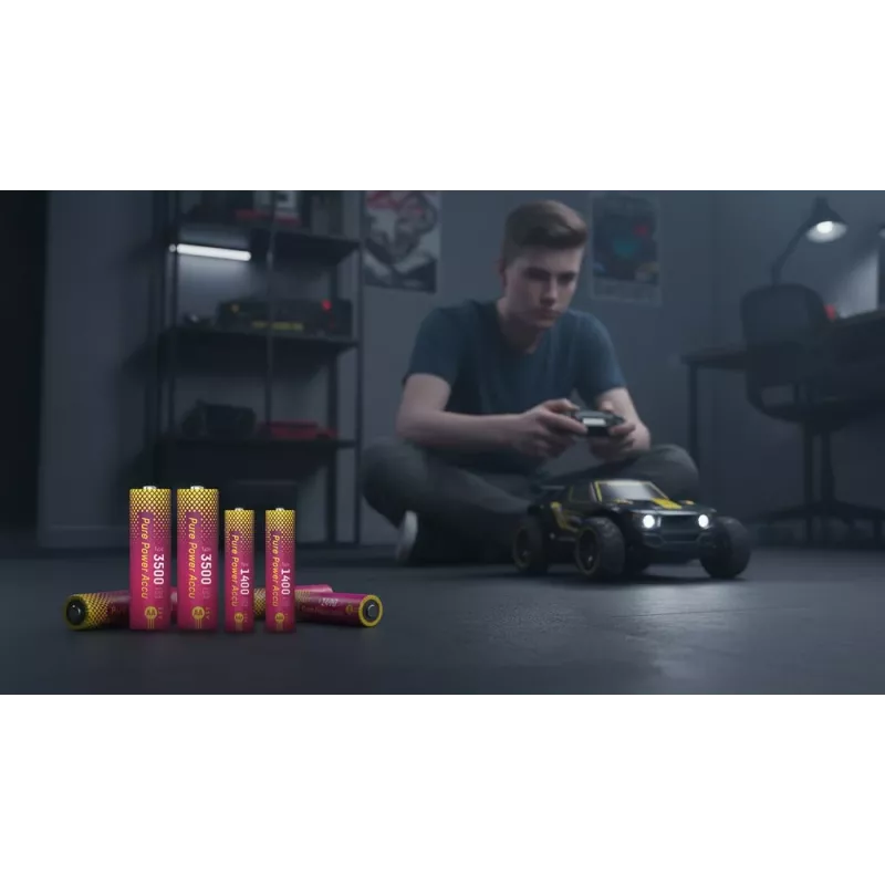 ANSMANN PurePower Set AA-laturi, 4x AA 3500 mAh Li-Ion-akkua (1001-0183)