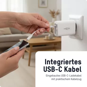 ANSMANN USB-laturi 230PD 30W valkoinen