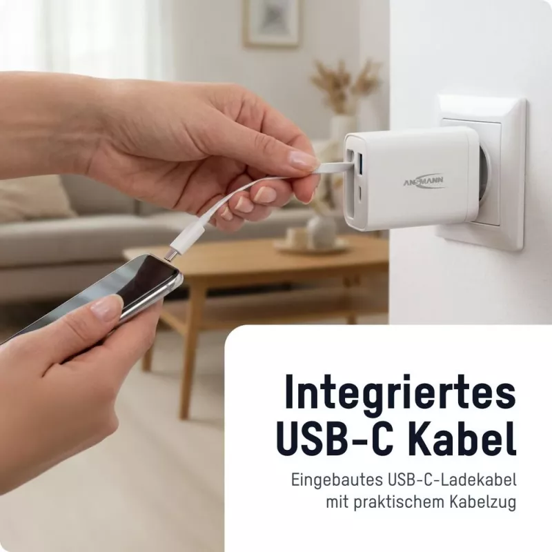 ANSMANN USB-laturi 230PD 30W valkoinen